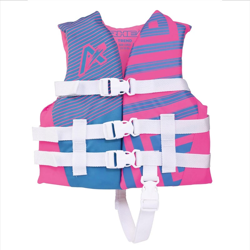 Airhead Children's Trend Life Vest - USCG Approved Life Jacket - 22-25 in Chest Size - 33-55 lbs. - Ideal for Boating, Watersports, Swimming, Wakeboard & More - Image 1